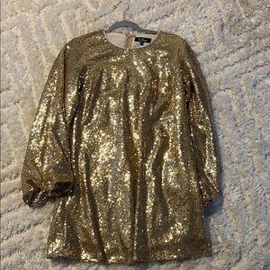 Gold Sequin Woman’s Dress